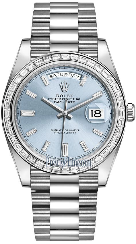 rolex day date platin baguette|rolex day date platinum.